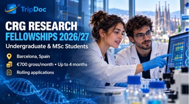 CRG Undergraduate and Masterβs Research Fellowships 2026/27