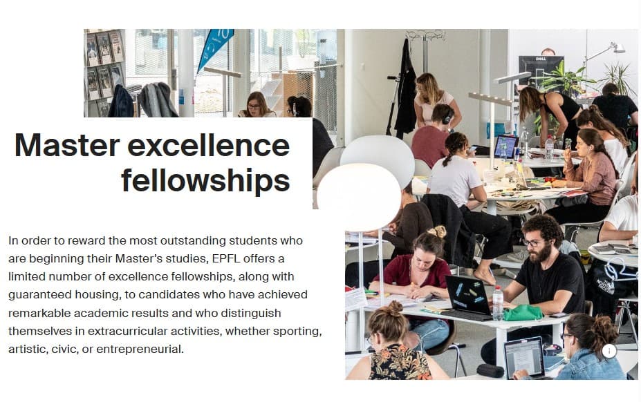 EPFL Master Excellence Fellowships 2026/2027 — Switzerland Master Funding Guide