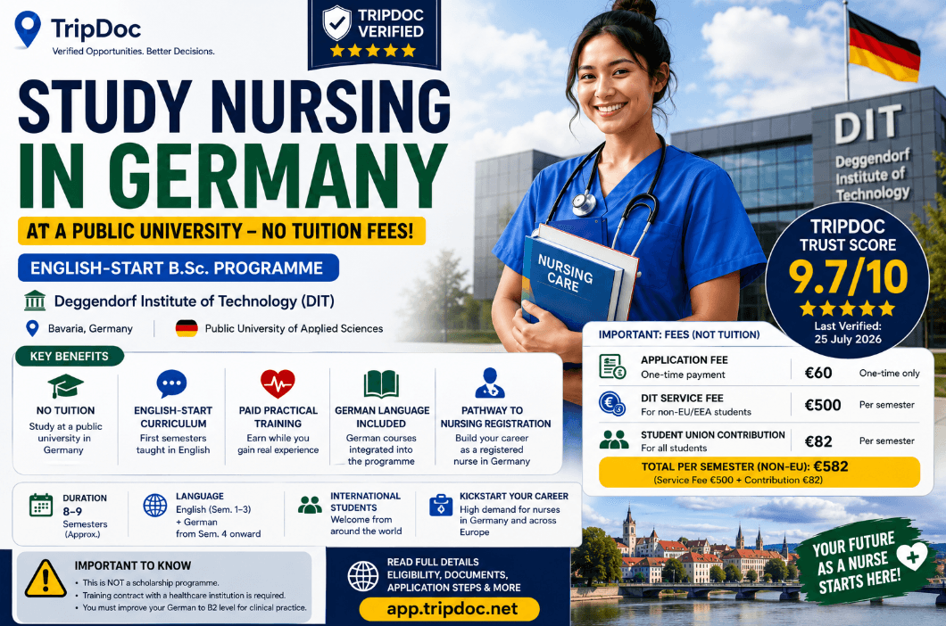 Study Nursing in Germany: Public University Offers English-Start B.Sc. Programme for International Students
