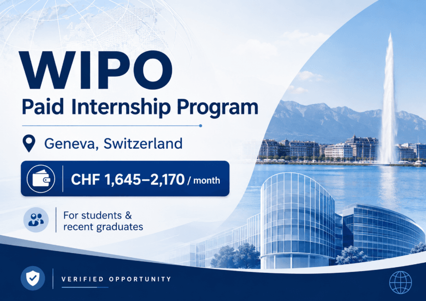 WIPO Paid Internship Program in Geneva, Switzerland