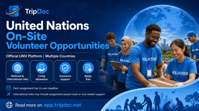 United Nations On-Site Volunteer Opportunities Worldwide