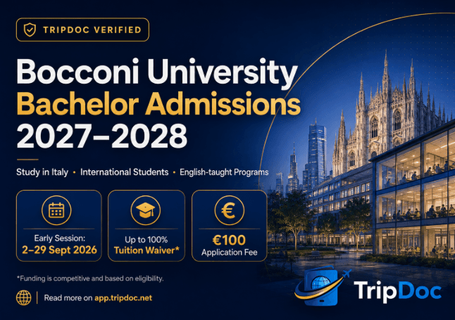 Bocconi University Bachelor Admissions & Tuition Scholarships 2027–2028