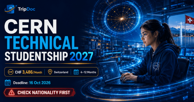 CERN Technical Studentship 2027 in Switzerland β CHF 3,486 Monthly Allowance
