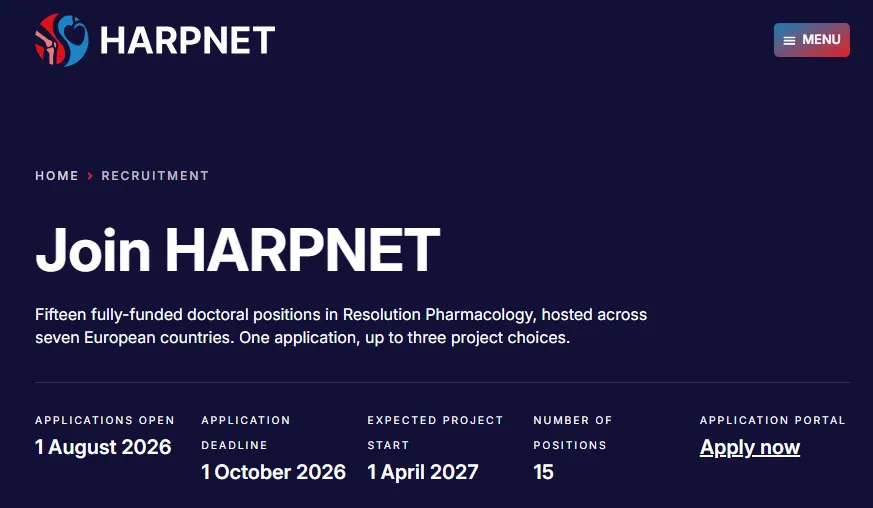 HARPNET 2027: 15 Fully Funded Doctoral Positions Across Europe