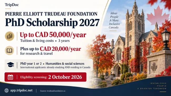 Pierre Elliott Trudeau Foundation Scholarship 2027