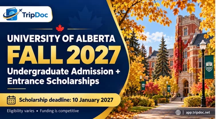 University of Alberta — Fall 2027 Undergraduate Admission + Entrance Scholarships