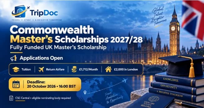 Commonwealth Masterβs Scholarships 2027/28