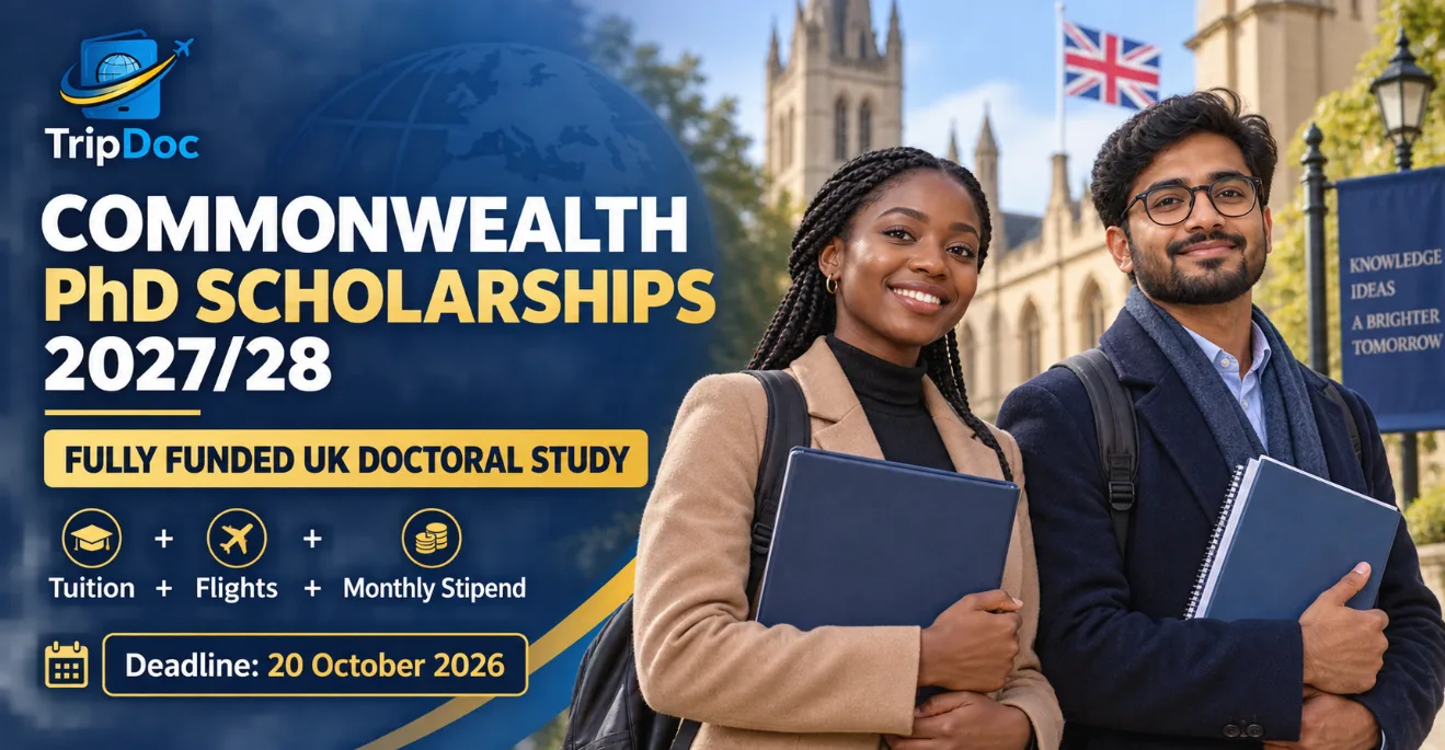 Commonwealth PhD Scholarships 2027/28 β Fully Funded UK Doctoral Study
